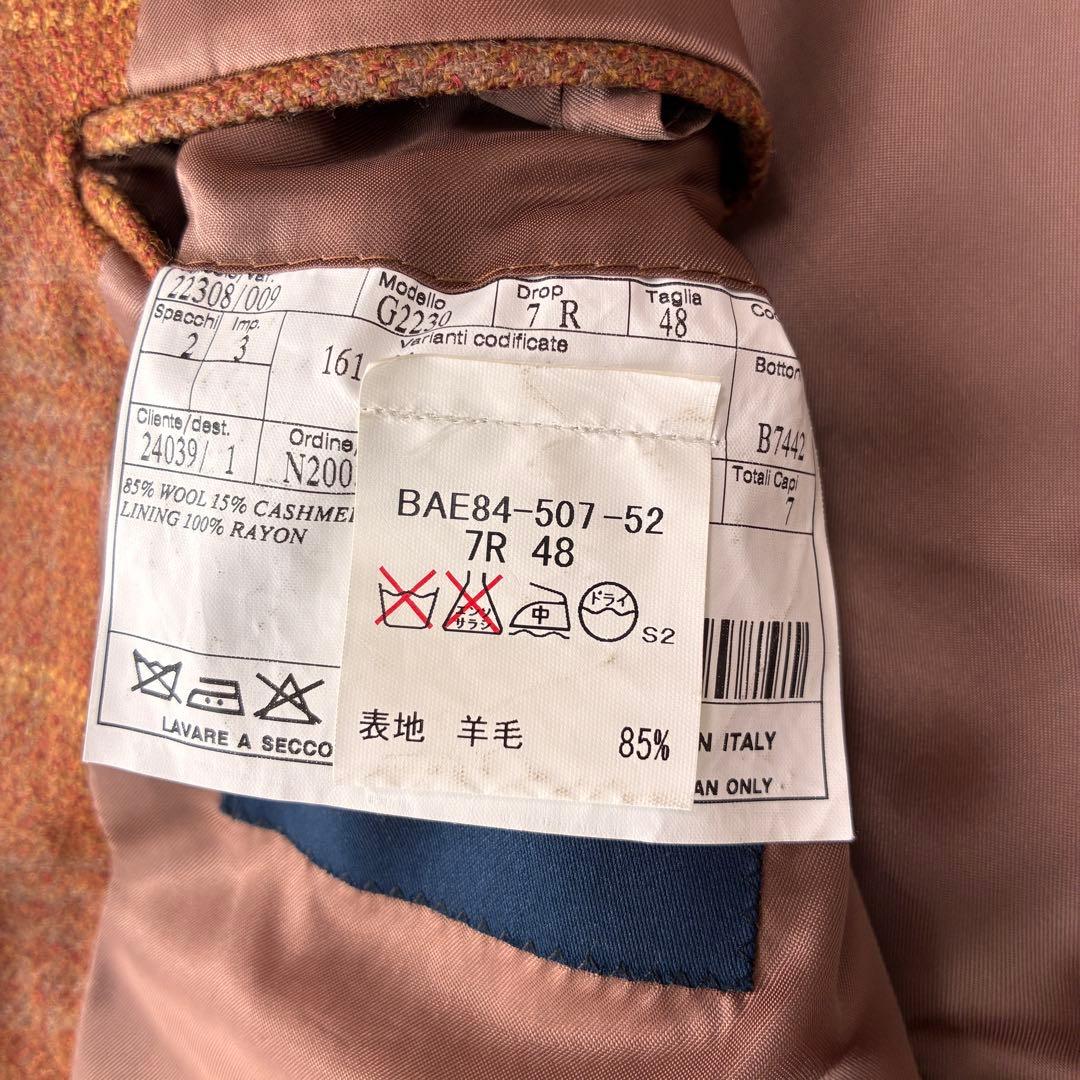 バーバリー　ジャケット　カシミヤ　羊毛　チェック　ブラウン　Burberry