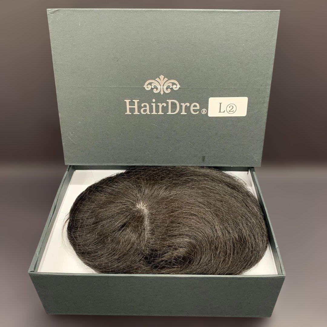 HairDre ヘアドレ L② 人毛100%ウィッグ ダークブラウン黒茶