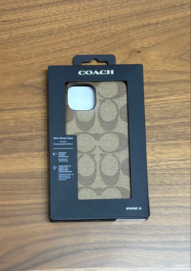 ☆限定商品☆ COACH iPhone15 ケース・シグネチャー キャンバス