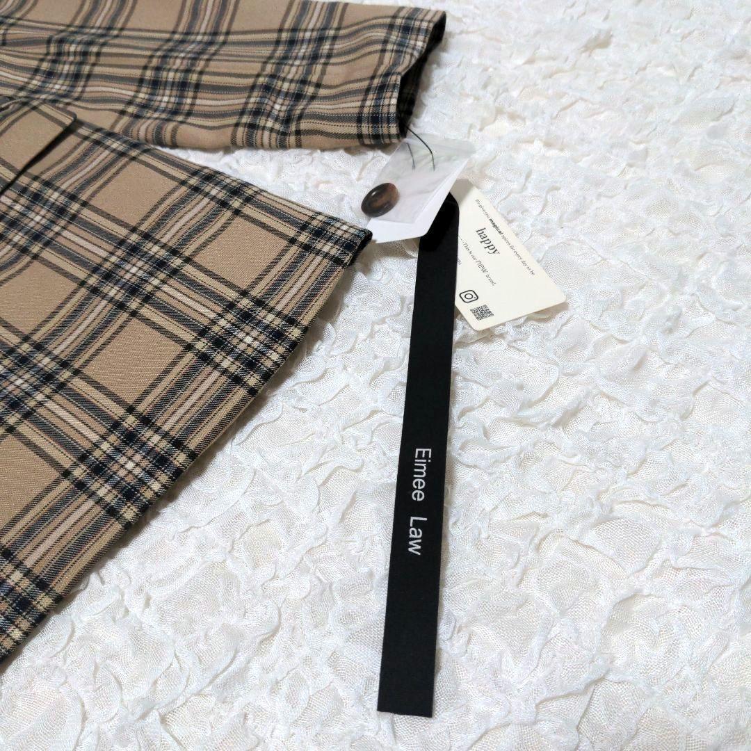 未使用✨️【Eimee Lau】バックプリーツテーラードジャケット ベージュ系