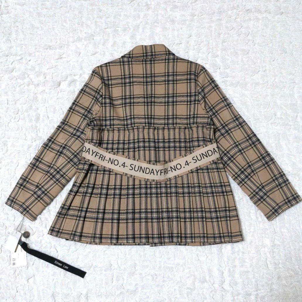 未使用✨️【Eimee Lau】バックプリーツテーラードジャケット ベージュ系