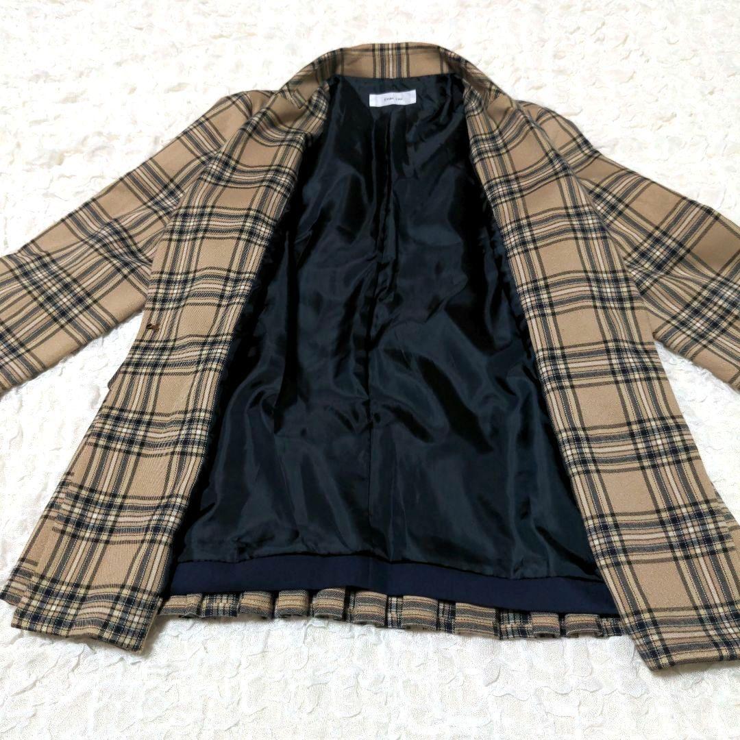 未使用✨️【Eimee Lau】バックプリーツテーラードジャケット ベージュ系