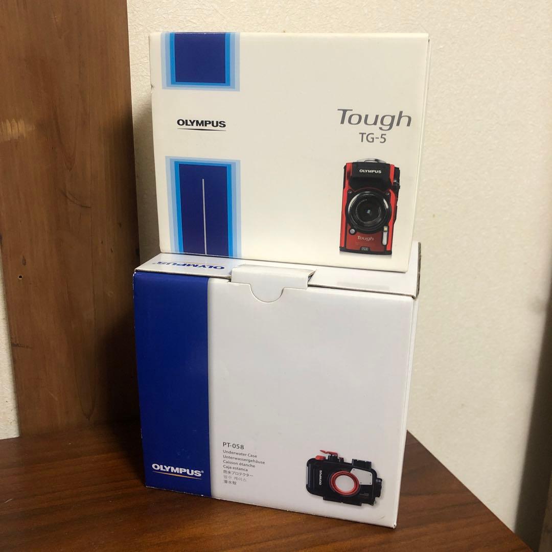 完品 OLYMPUS TG-5 防水カメラ PT-058 防水プロテクターセット
