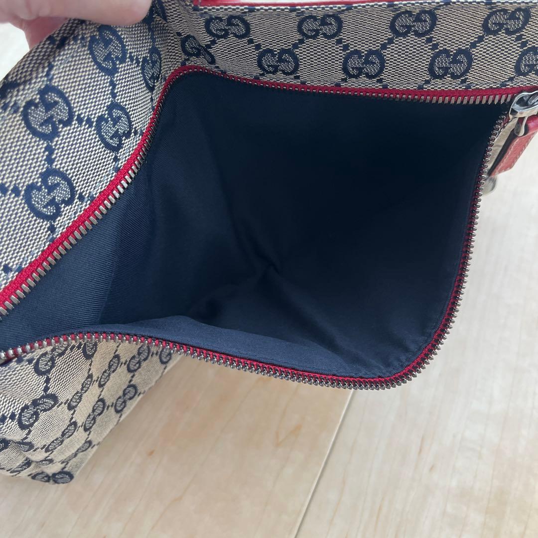 GUCCI グッチ GGキャンバス シェリーライン ウエストバッグ