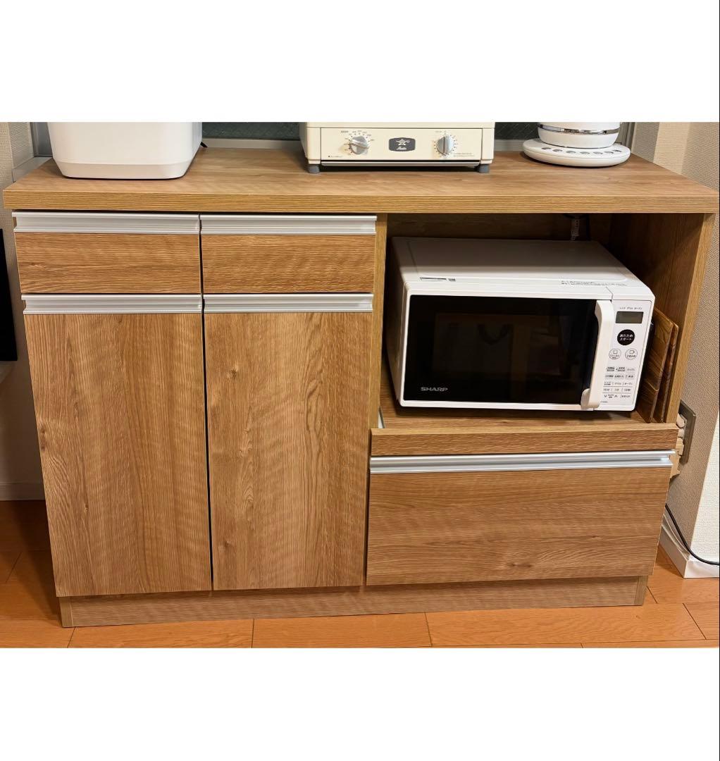 あ*び様 【美品 送料込み】食器棚　カップボード　キッチンカウンター　レンジ台