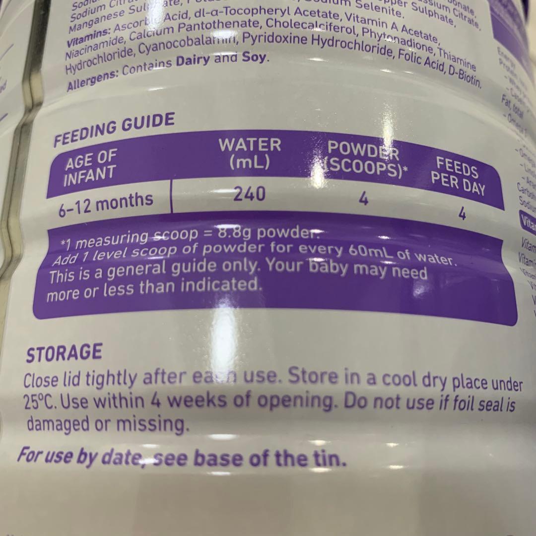 bubsOrganicバブズバブス粉ミルク800gステップ2(6〜12ヶ月)×4