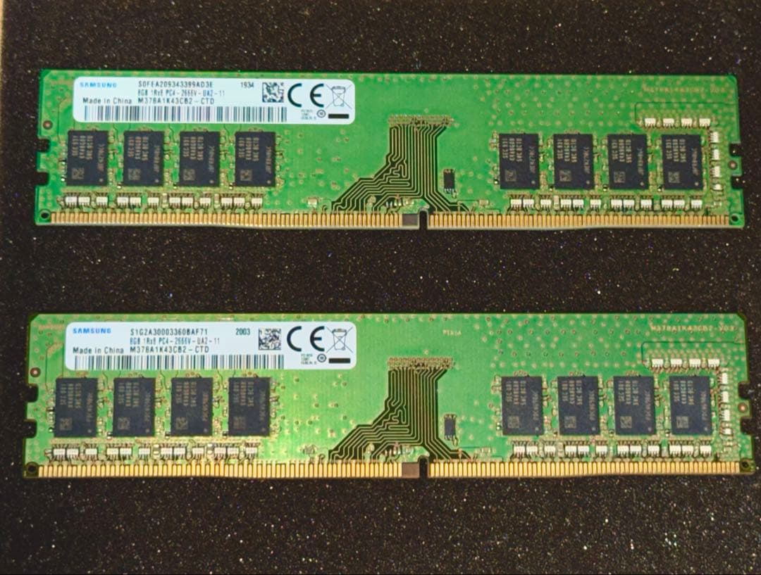メモリ Samsung DDR4 8GB × 2枚