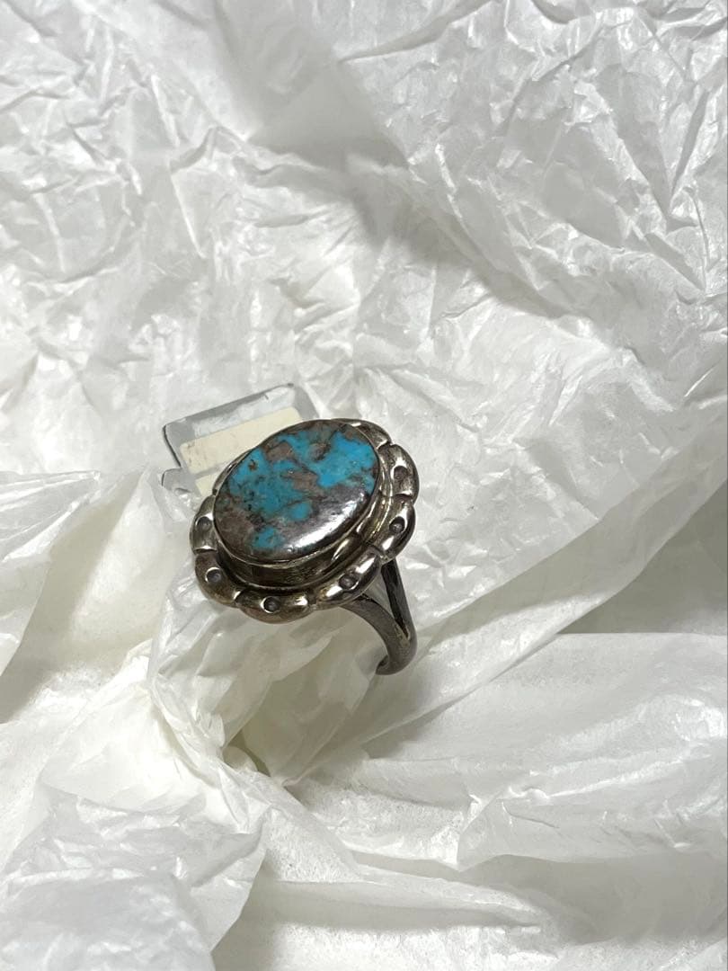 【新品未使用】 ターコイズ シルバーリング 約16号