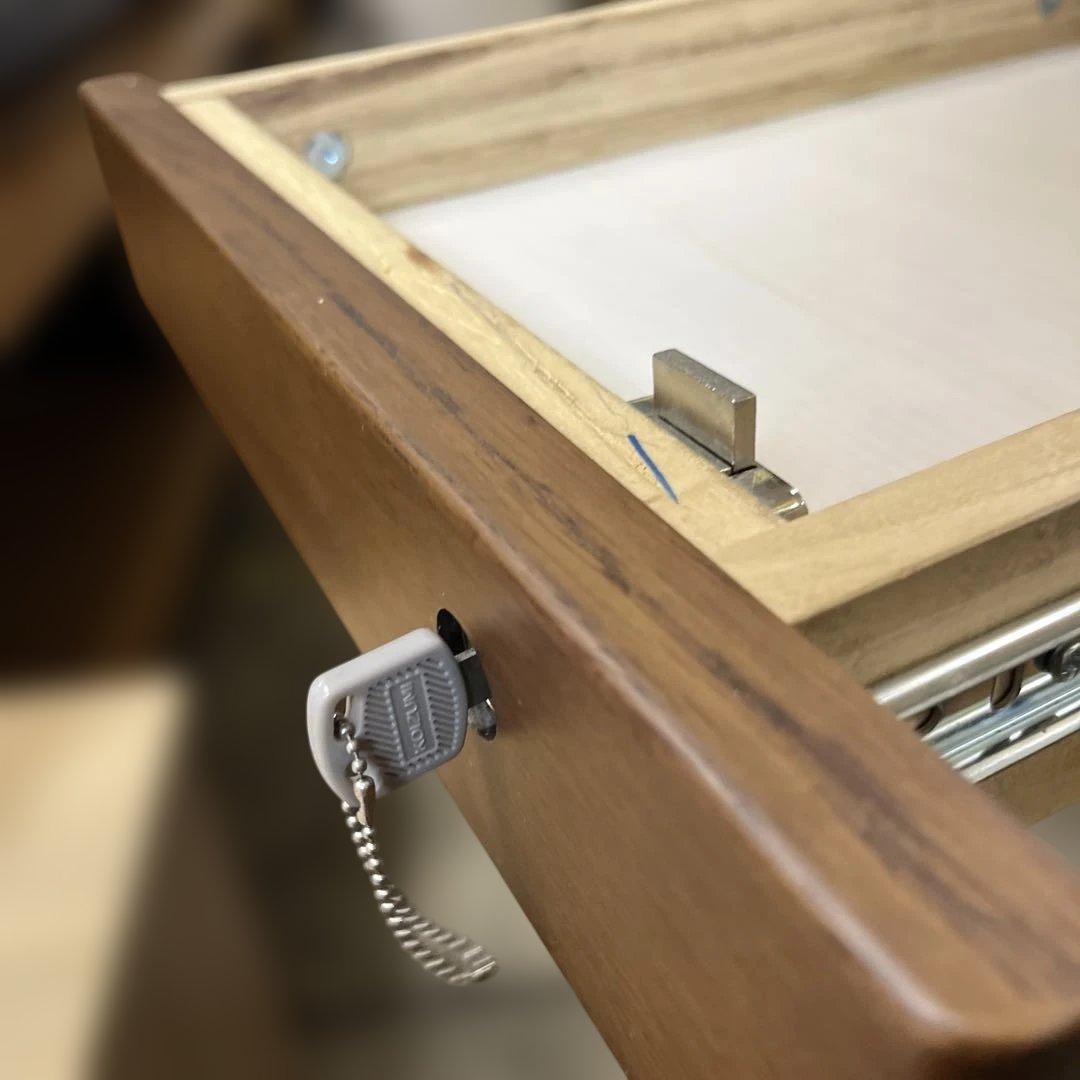 【KEYUCA】◇学習机セット◆ワゴン付き◇鍵付き◆