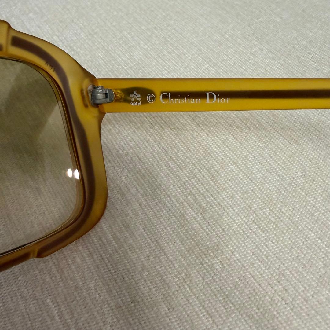 Christian Dior ブラウン スクエア サングラス　ヴィンテージ