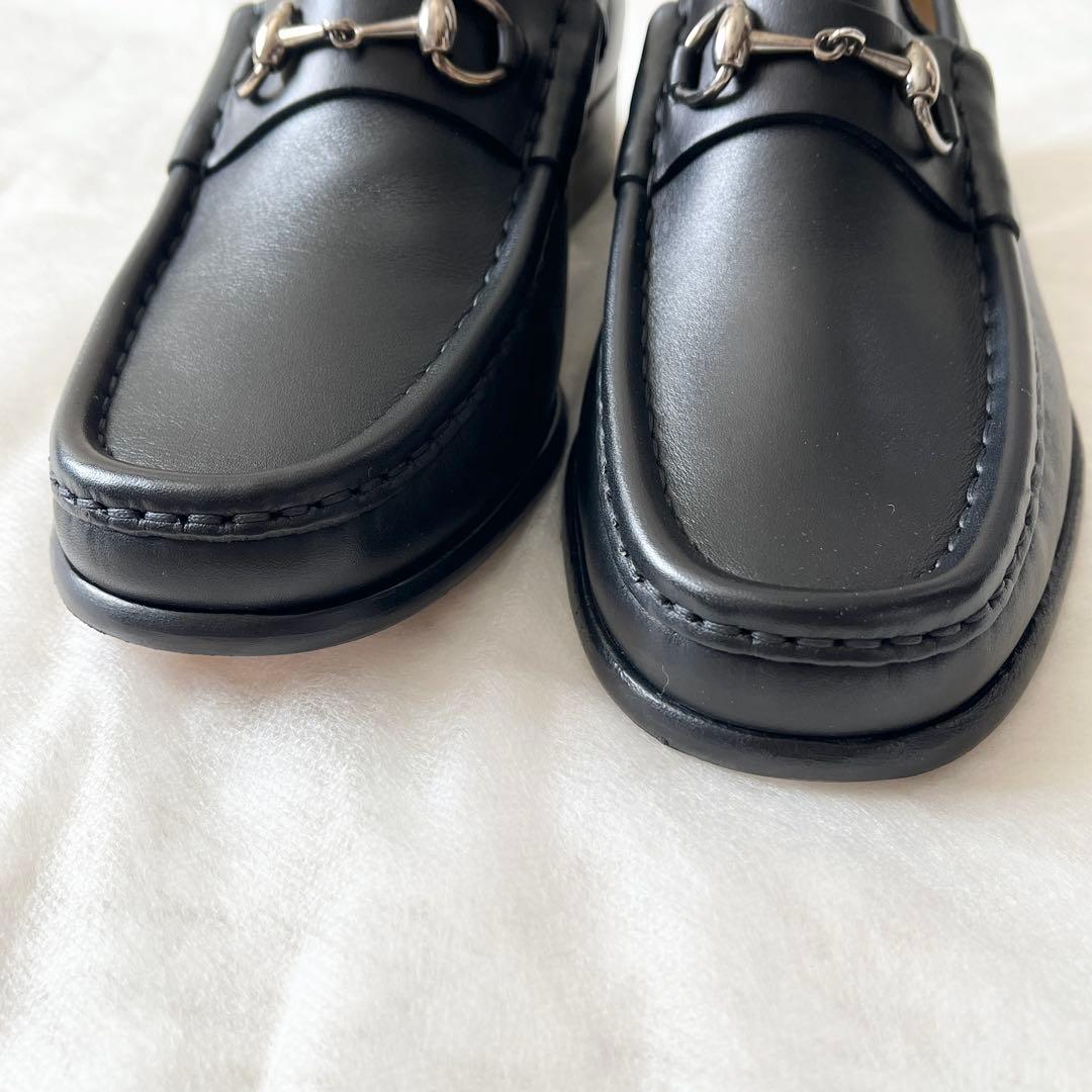 新品未使用✨GUCCIグッチ　ホースビットローファー　ブラック　レザー　黒　金具