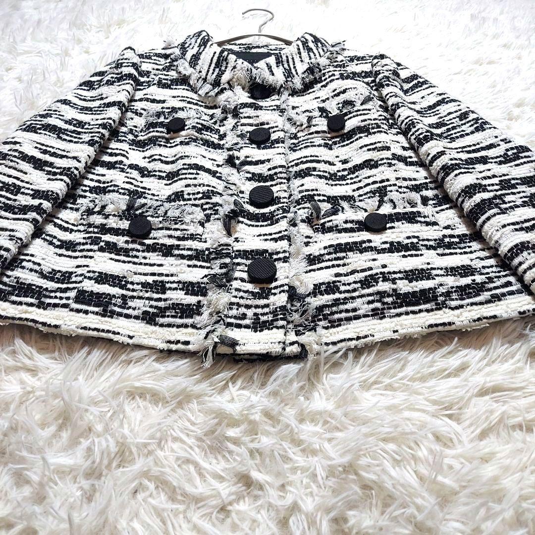 トゥービーシック　大きいサイズ　美品　ツイードジャケット　モノトーン　フォーマル