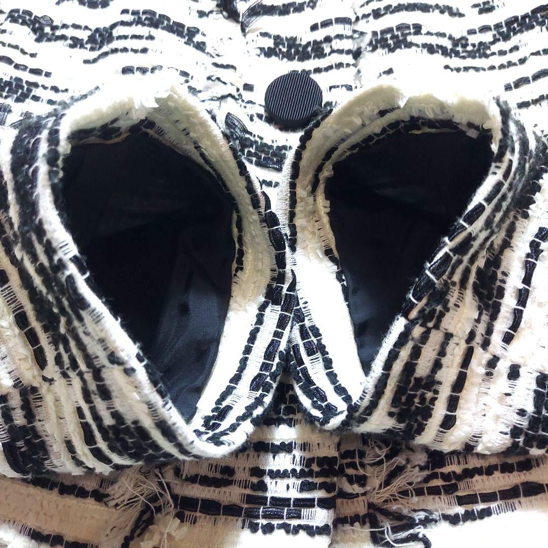 トゥービーシック　大きいサイズ　美品　ツイードジャケット　モノトーン　フォーマル