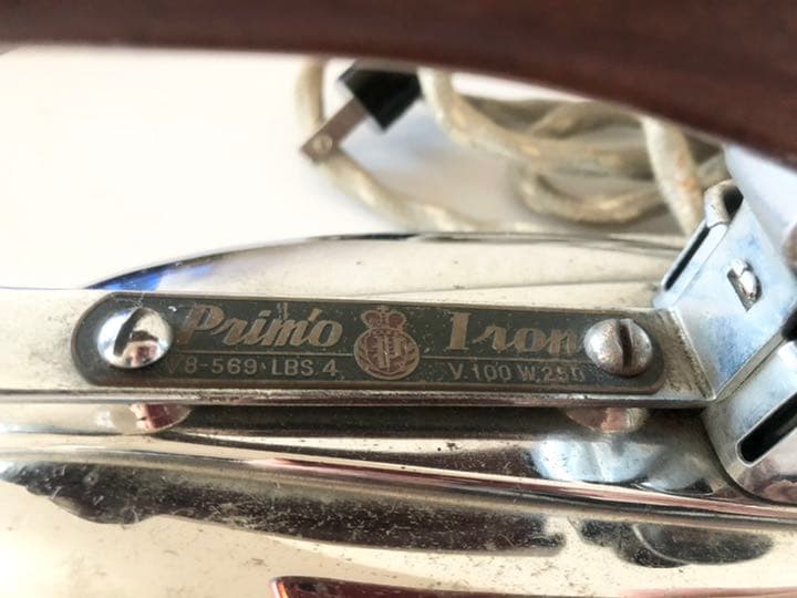 【レトロ アンティーク】アイロン プリモアイロン 木箱 アイロン台付 動作確認済