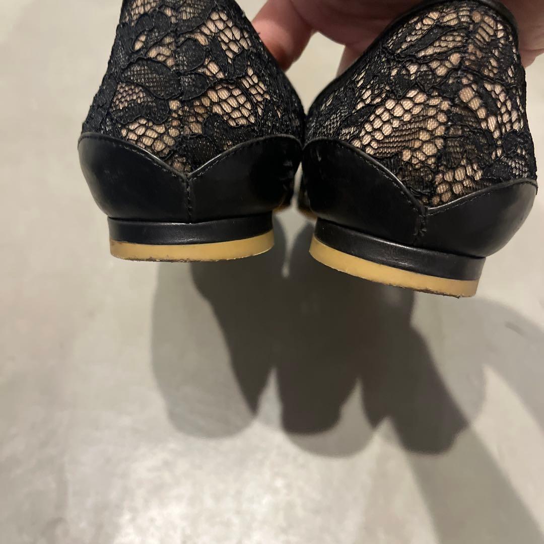 ※11月限定値下げ PIPPICHIC 黒ビジューレースパンプス