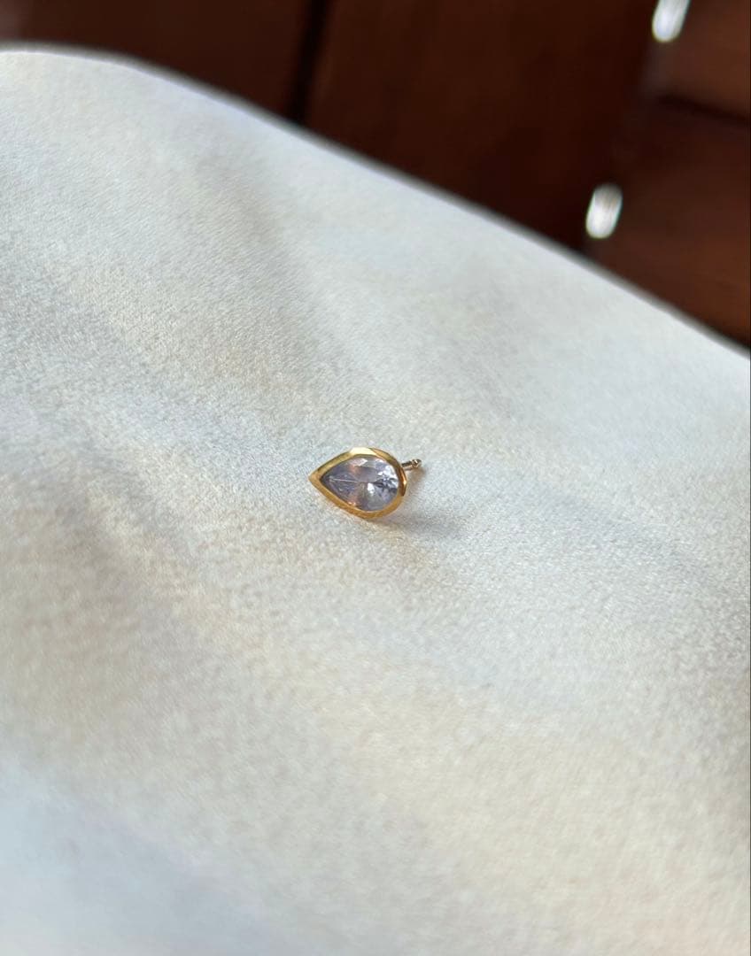 K10 ペアシェイプ タンザナイト スタッド ピアス artida oud