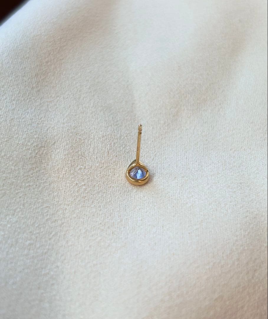 K10 ペアシェイプ タンザナイト スタッド ピアス artida oud