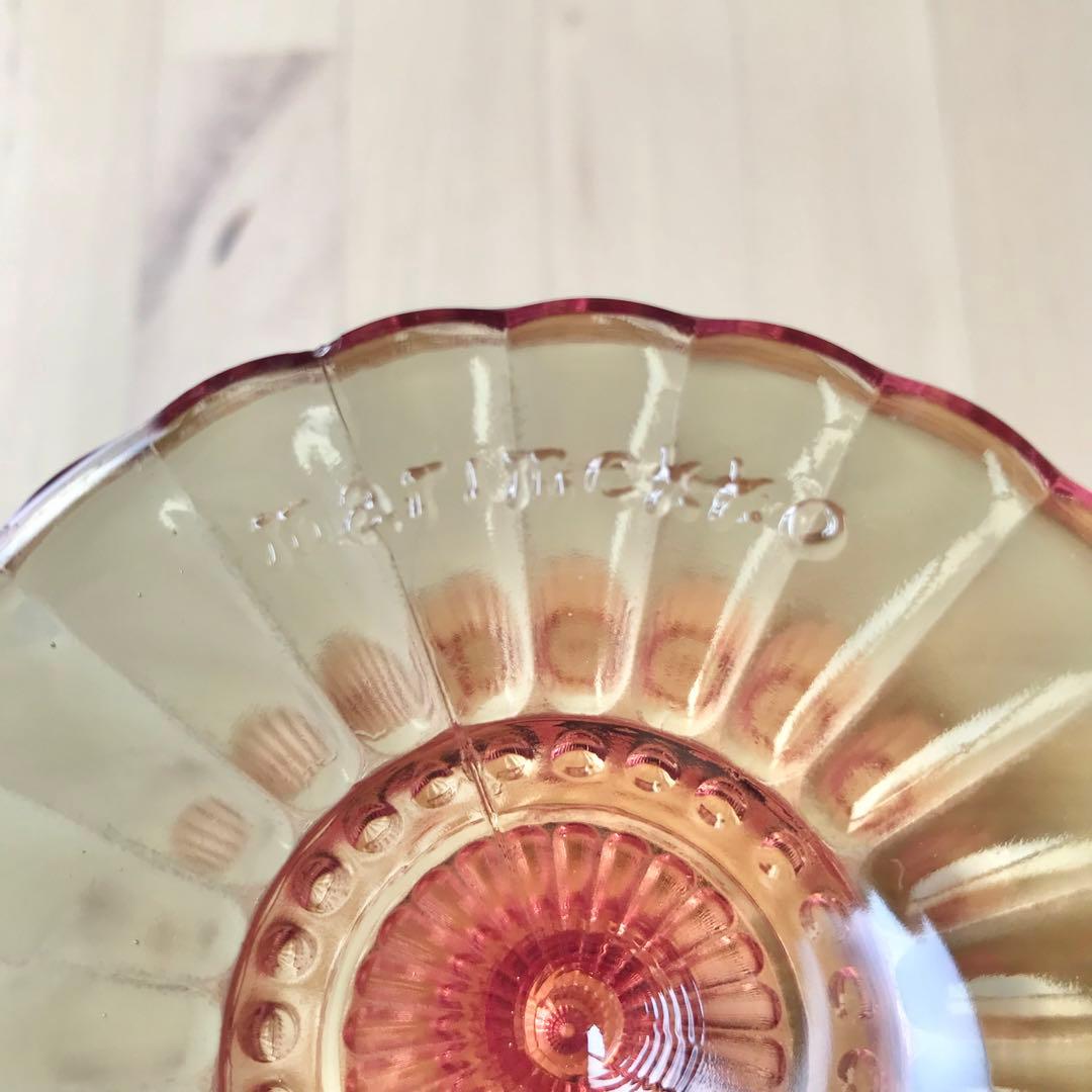 イッタラ　マリメッコ　マリボウル　ラージ　ローズオリーブ　廃盤　レア　ガラス　光