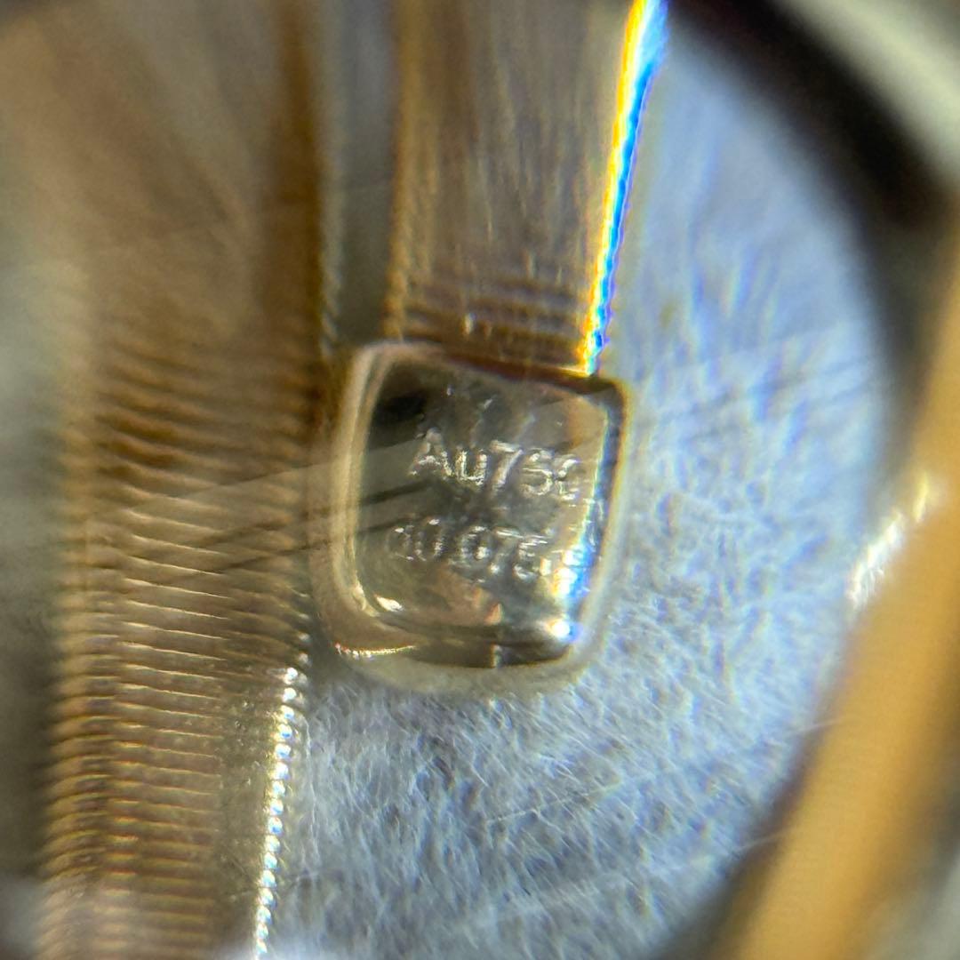 acoco　K18デザインバングル　ブレスレット　イエローゴールド　ダイヤ