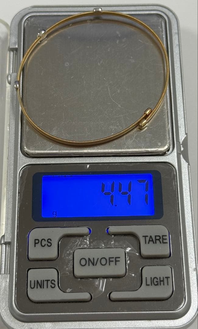 acoco　K18デザインバングル　ブレスレット　イエローゴールド　ダイヤ