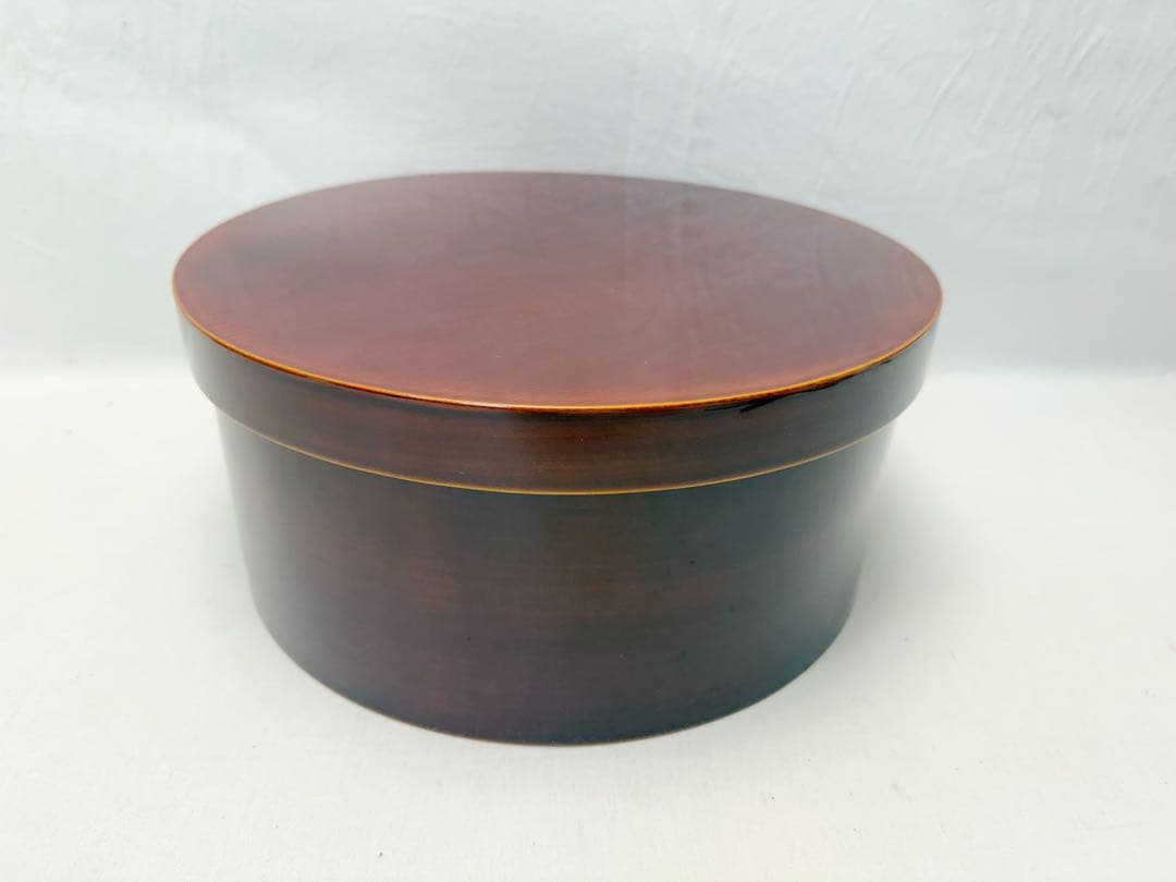 未使用 茶道具 紅 飛騨春慶塗 天然木製 茶櫃 伝統工芸 元箱