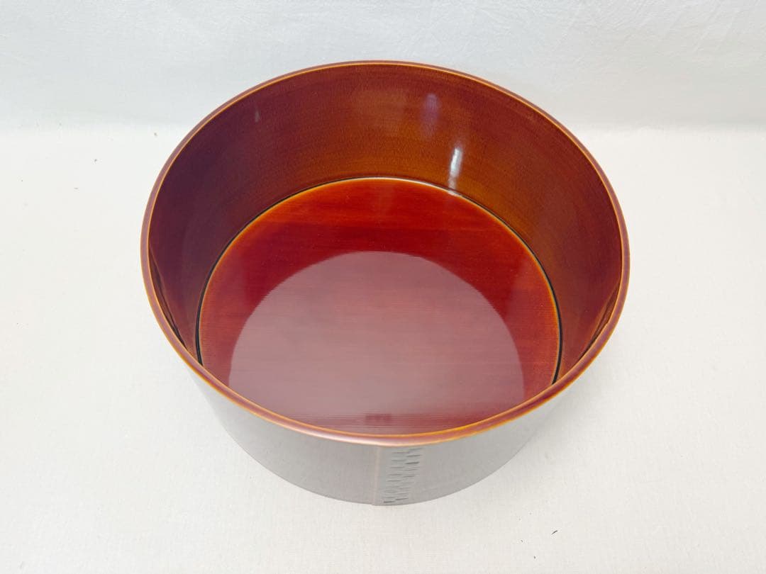 未使用 茶道具 紅 飛騨春慶塗 天然木製 茶櫃 伝統工芸 元箱