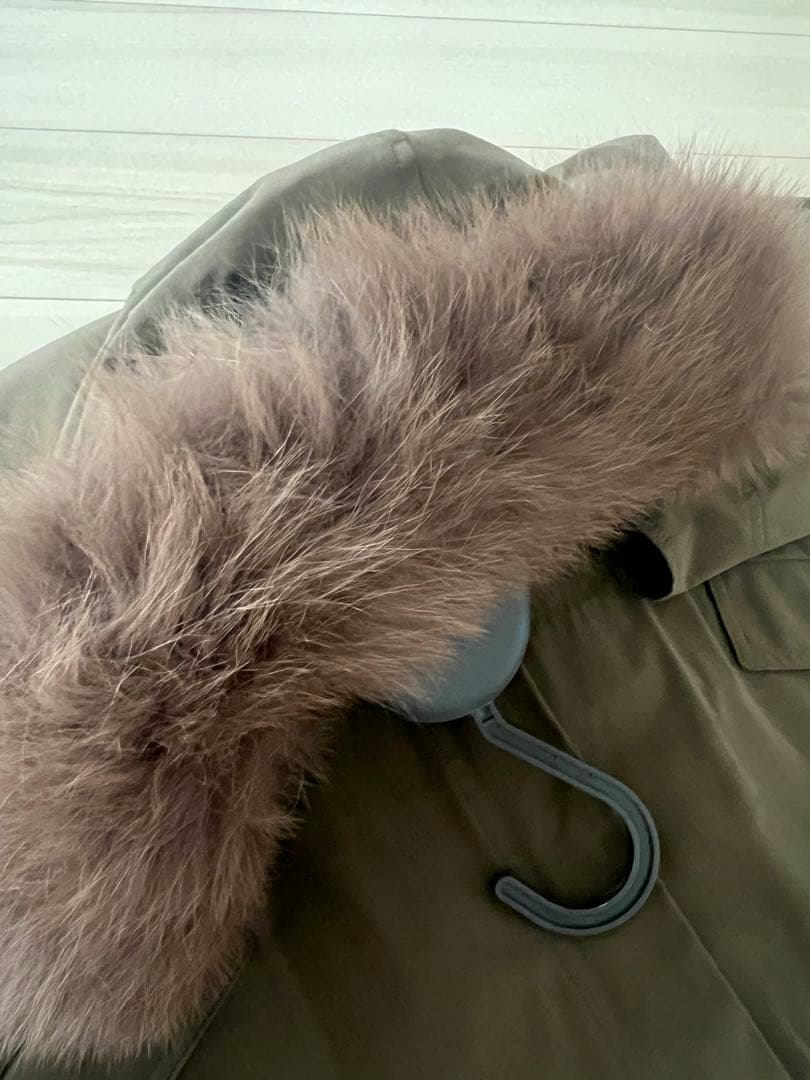 アプワイザーリッシェ　モッズコート　カーキ　ファー付き