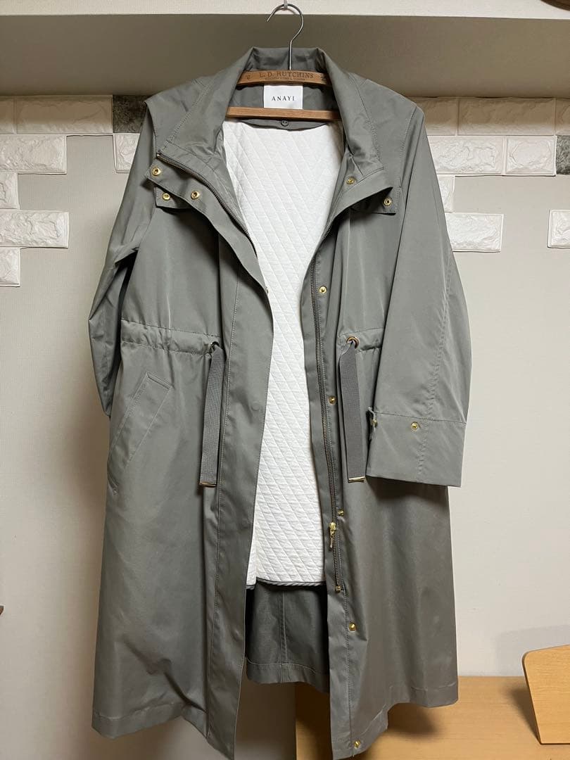 ANAI ブライトツイルライナー付モッズコート　38