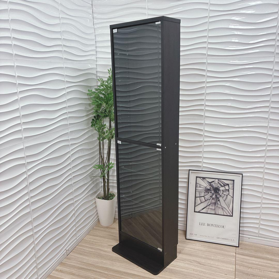 ②大阪府 神戸市 配達料無料！◇不二貿易◇ガラスコレクションケース◇ハイタイプ