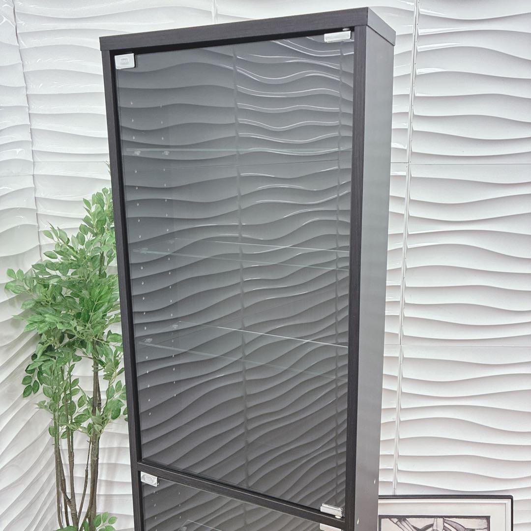 ②大阪府 神戸市 配達料無料！◇不二貿易◇ガラスコレクションケース◇ハイタイプ