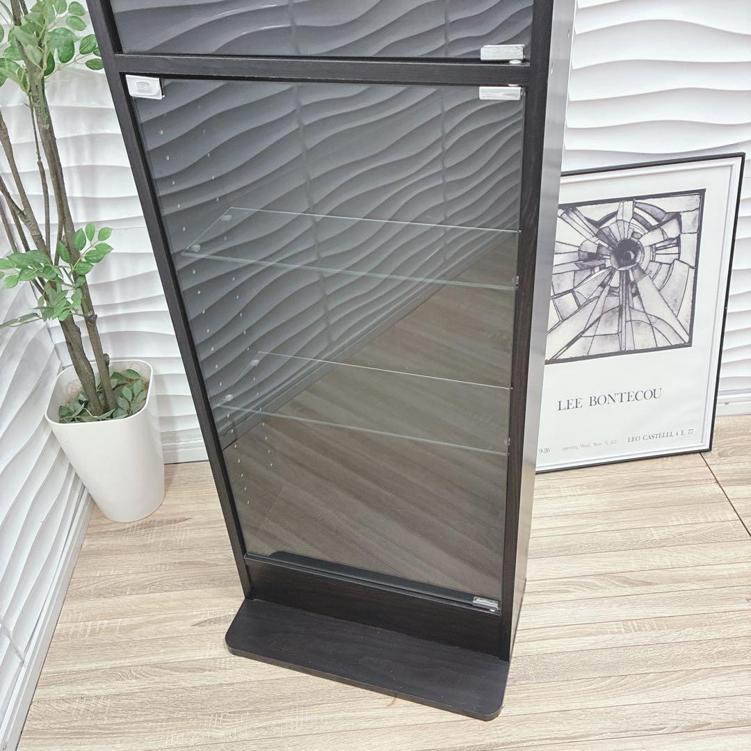 ②大阪府 神戸市 配達料無料！◇不二貿易◇ガラスコレクションケース◇ハイタイプ