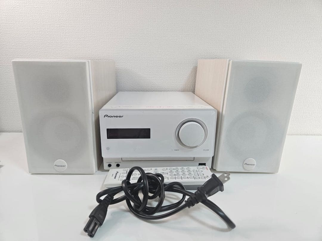値下げPioneer ミニコンポ ホワイト リモコン付きBluetooth 対応