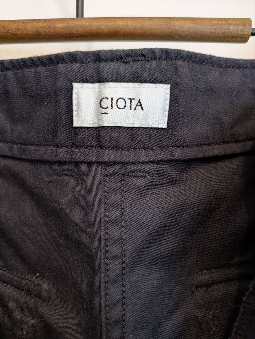 CIOTA スビンコットンムラ糸バックサテンベイカーパンツ 【5】BLACK