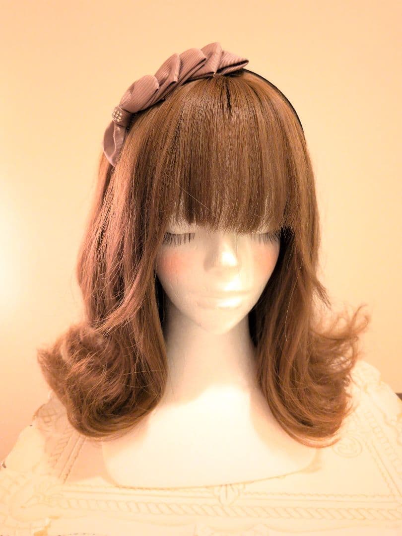 【R・カ】リボン・カチューシャ(クリスタルストーン)