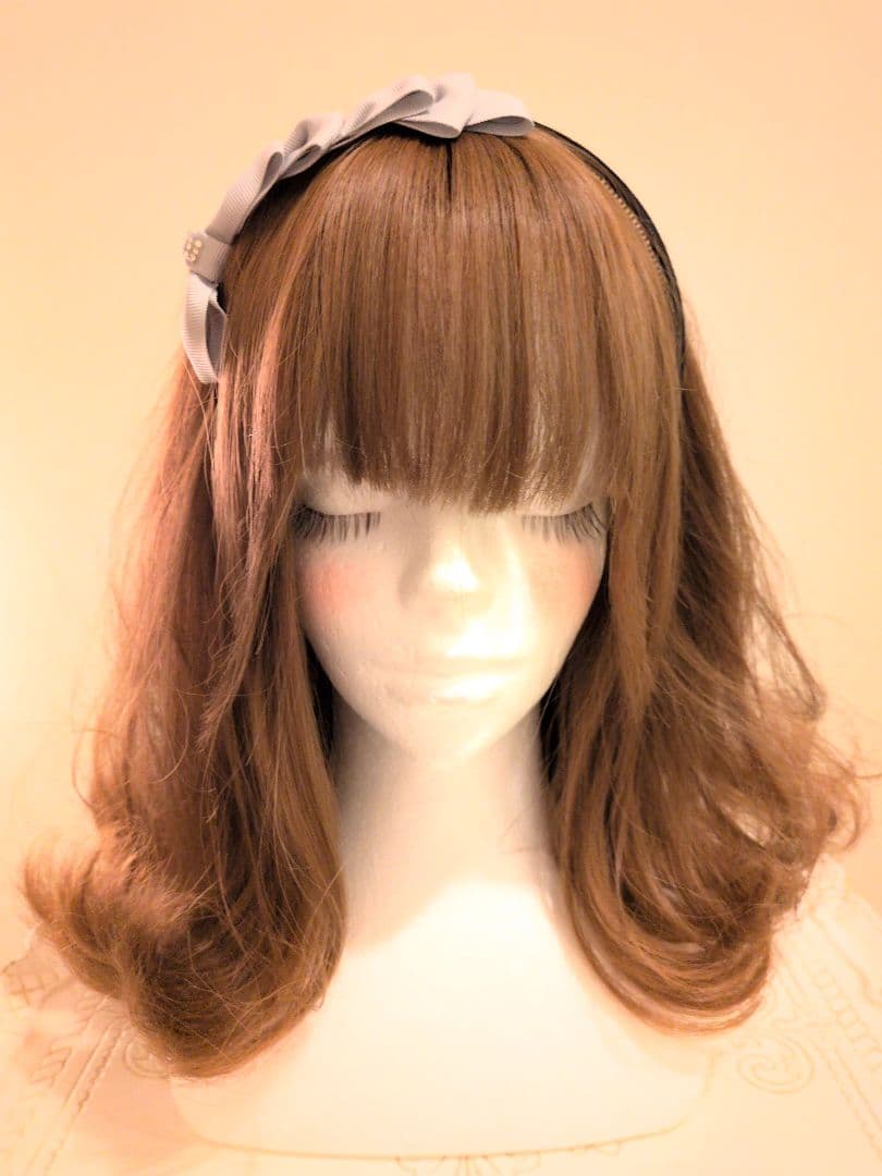 【R・カ】リボン・カチューシャ(クリスタルストーン)