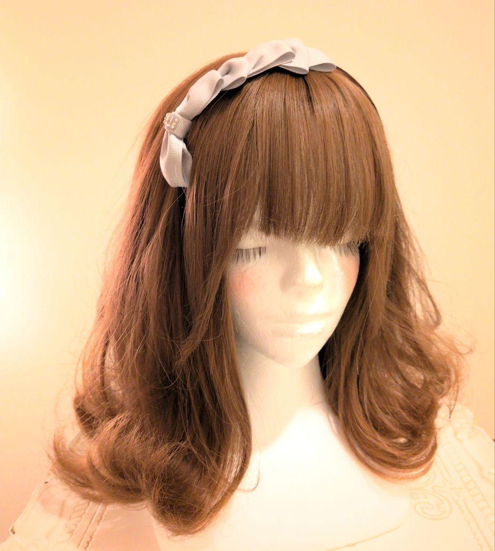 【R・カ】リボン・カチューシャ(クリスタルストーン)