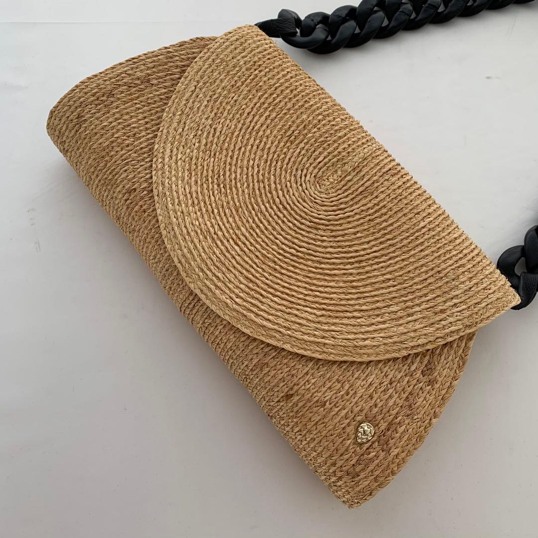 HELEN KAMINSKI ヘレンカミンスキー ラフィア ショルダーバッグ