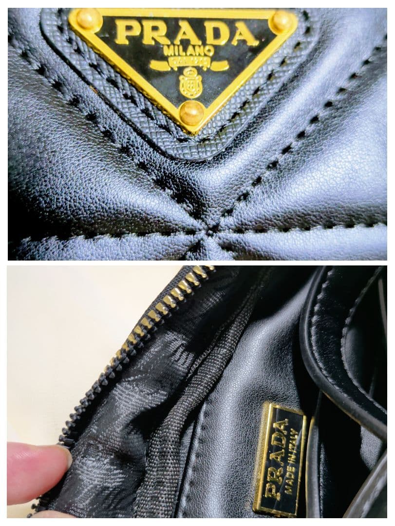 き*う様 希少、未使用☺️極美品☺️PRADA ブラック キルティング ショルダ