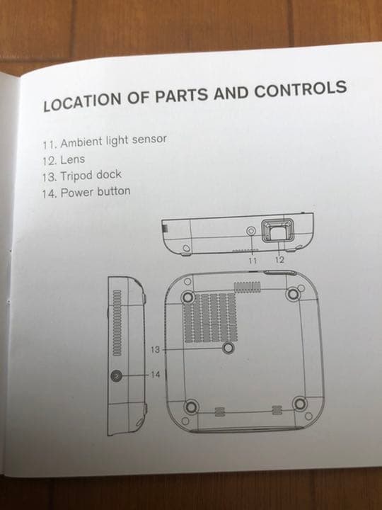 超小型プロジェクター　Brookstone