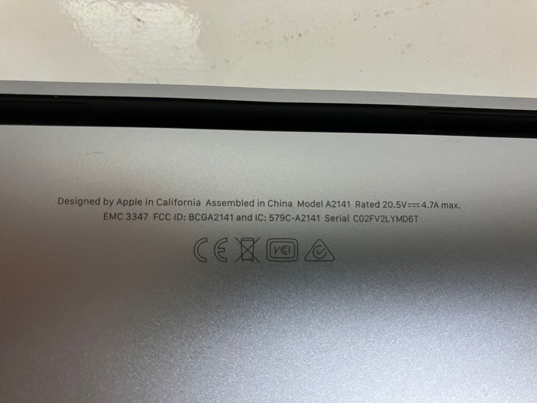 MacBook Pro 16インチ,2019 32GB A2141