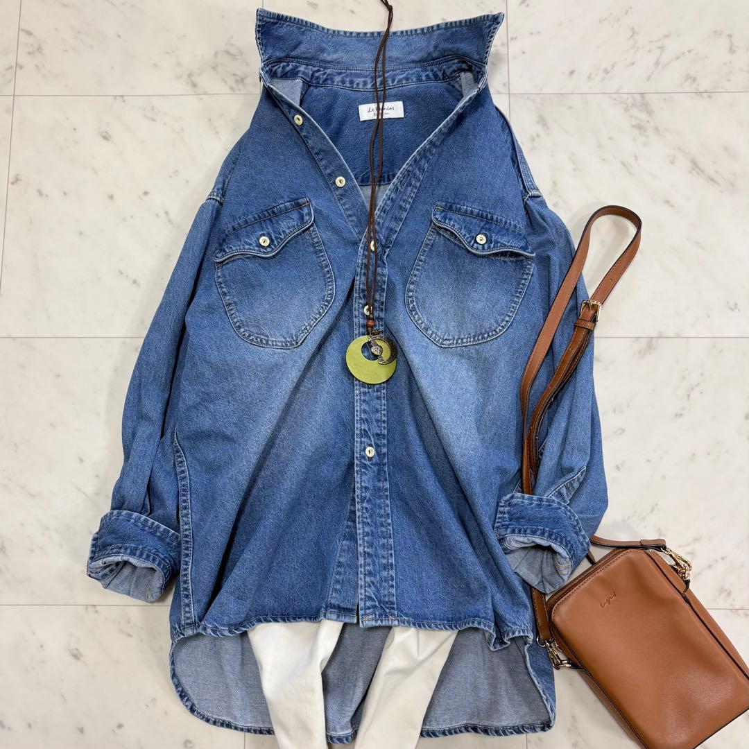 美品♪スローブイエナ　LE DENIM BDUシャツ　デニムシャツ　ゆったり
