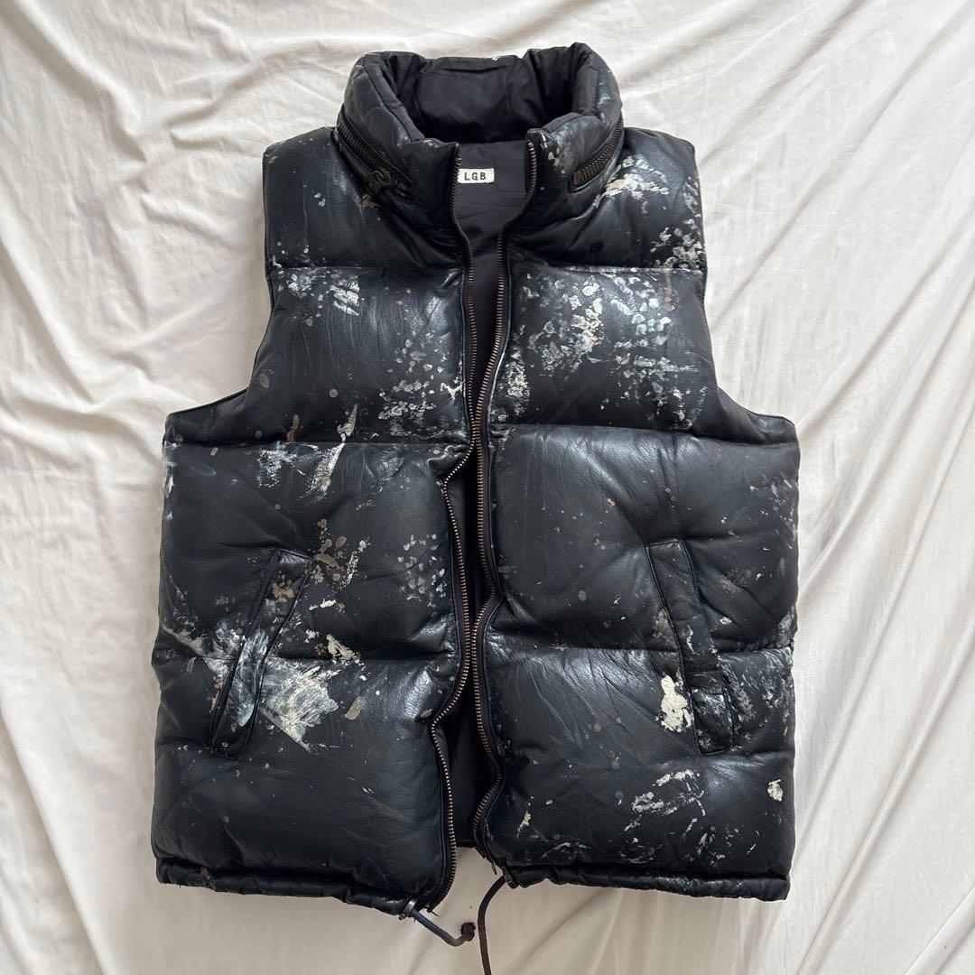 [初期] L.G.B. LEATHER DOWN VEST SIZE2