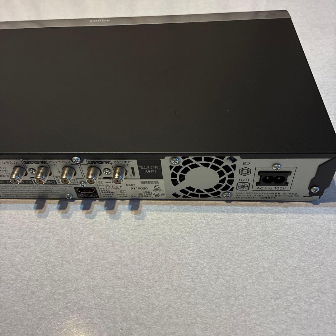 シャープ　ブルーレイレコーダー　ＢＤ－ＳＰ１０００　スカパーチューナー内蔵