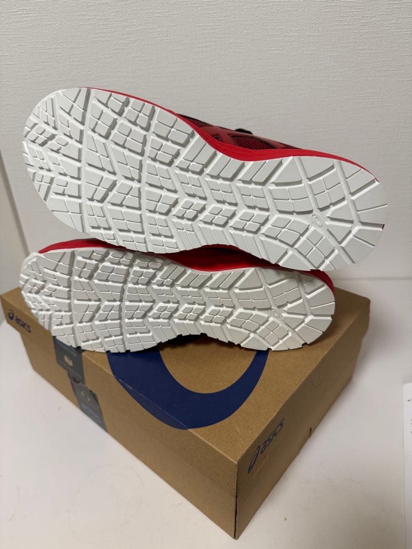 ASICS WINJUS CP216 安全靴 25.5cm レッド