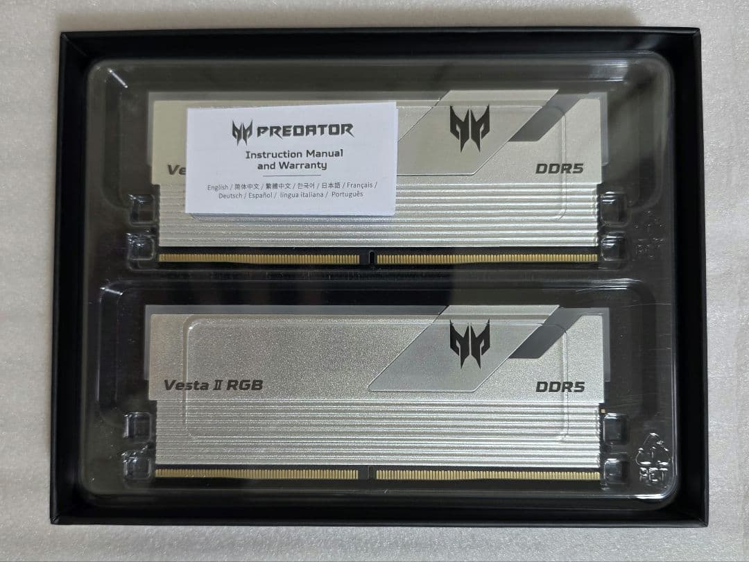 Acer DDR5 6000MHz (16GB×2枚) RGB