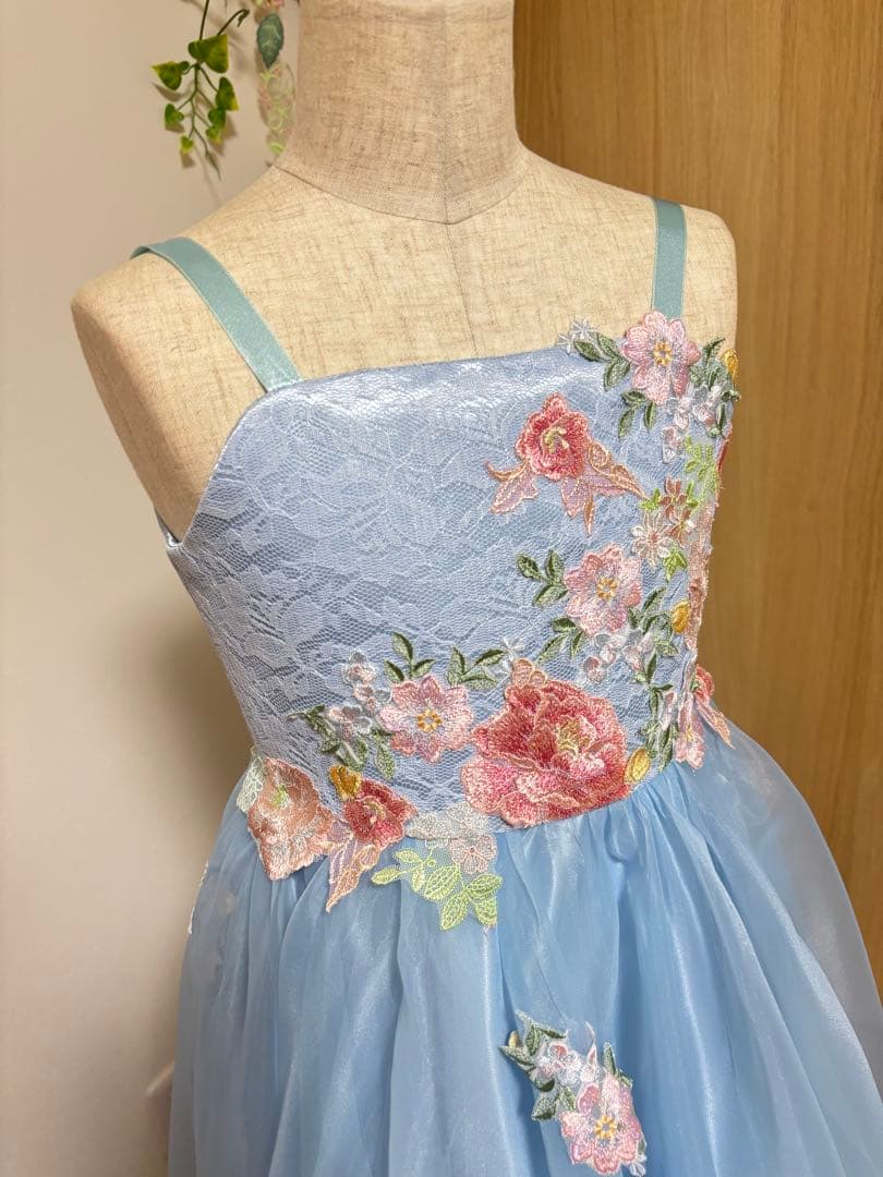 130ジュニアドレス　ハンドメイド　ピアノ発表会 コンクール　一点もの