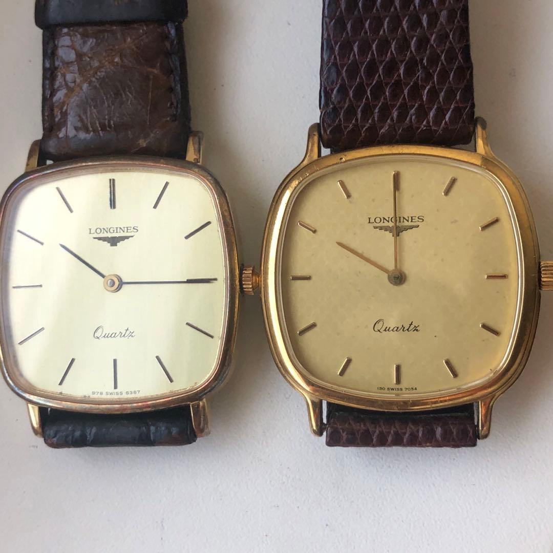 ロンジン　クラシック ゴールド スクエア 時計 2点セット