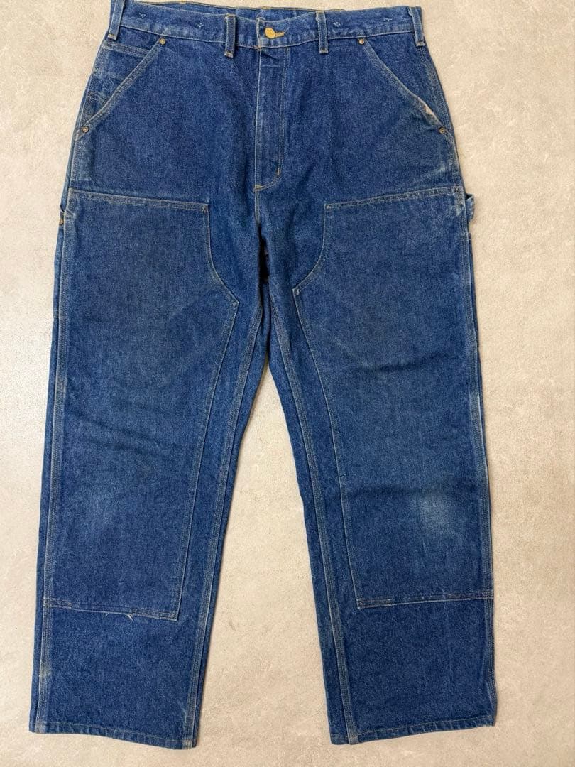 雰囲気抜群 Carhartt ダブルニーペインターパンツ デニム B07 DNM