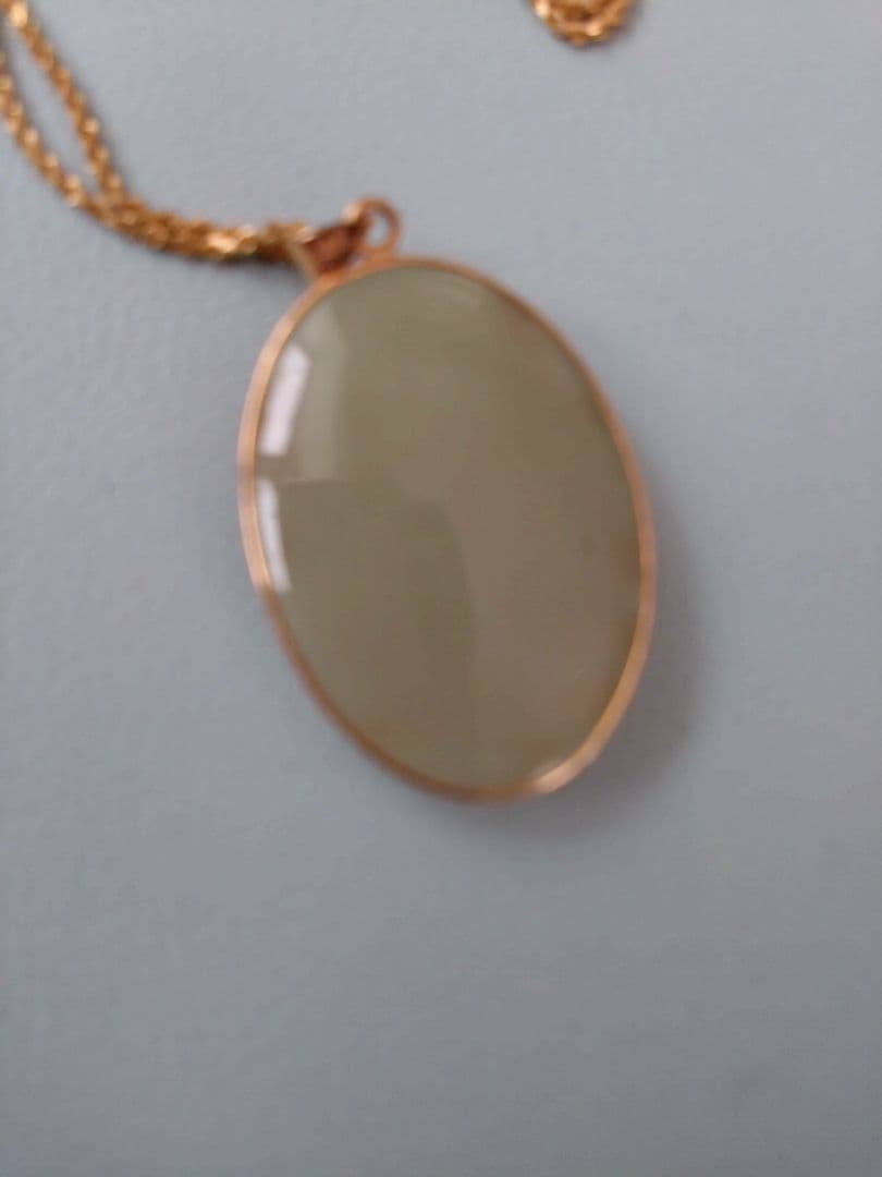 ままんれーぬ様 14K翡翠 ペンダントネックレス薔薇彫刻