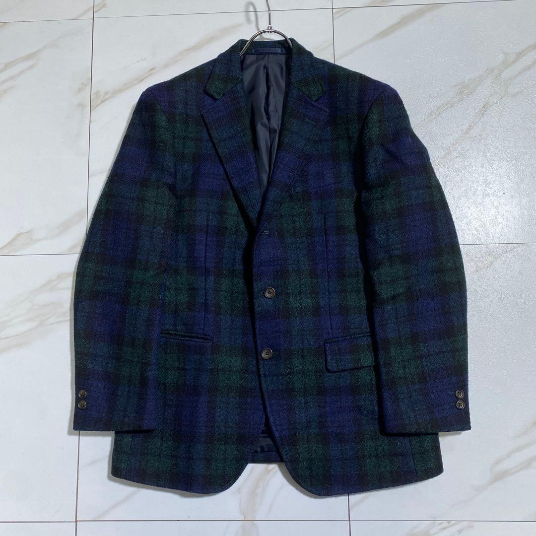 希少⭐︎オックスフォード ハリスツイード ウール チェック テーラードジャケット